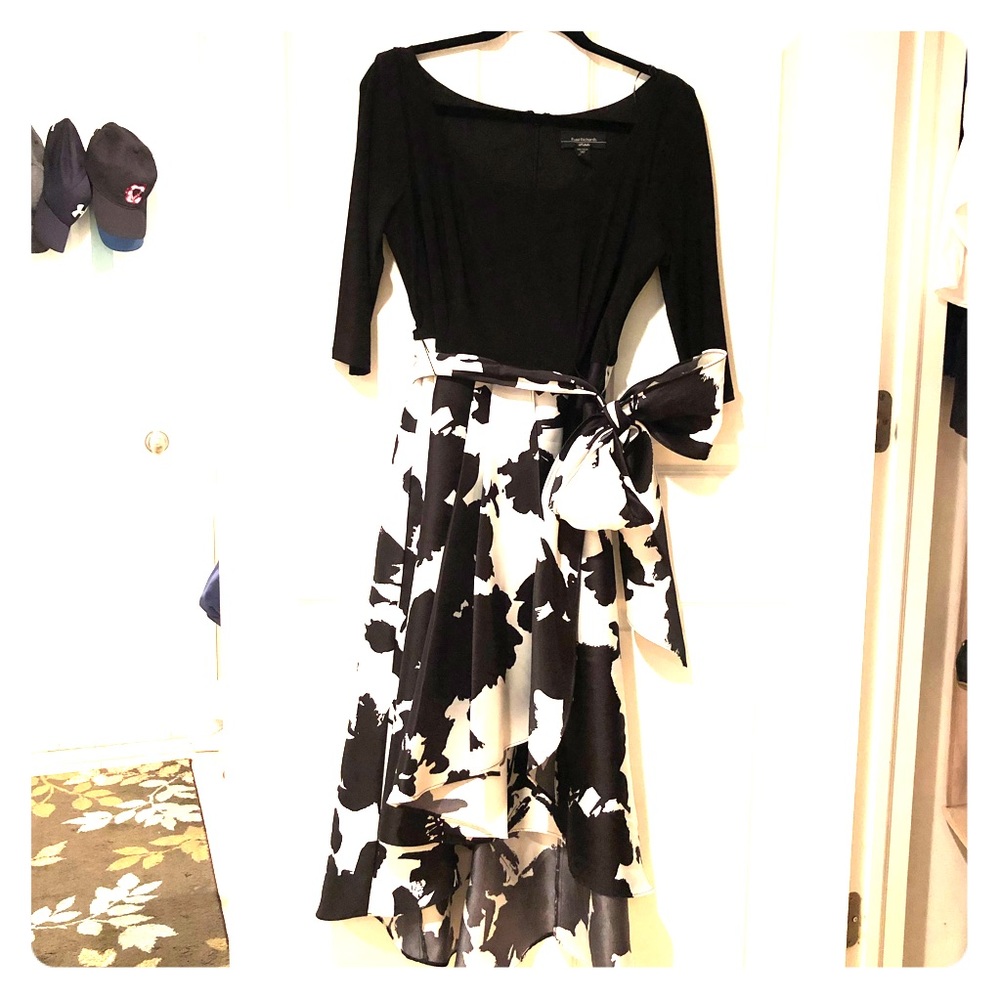 Black and White High Low Gown